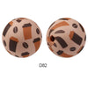 10pcs 15mm Silicone Printed Round Beads