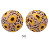 10pcs 15mm Silicone Printed Round Beads