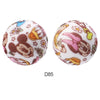 10pcs 15mm Silicone Printed Round Beads