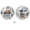 10pcs 15mm Silicone Printed Round Beads