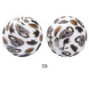 10pcs 15mm Silicone Printed Round Beads