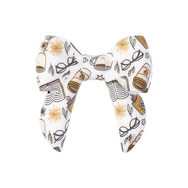 40mm Bowknot Focal Silicone Beads D93