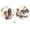 10pcs 15mm Silicone Printed Round Beads