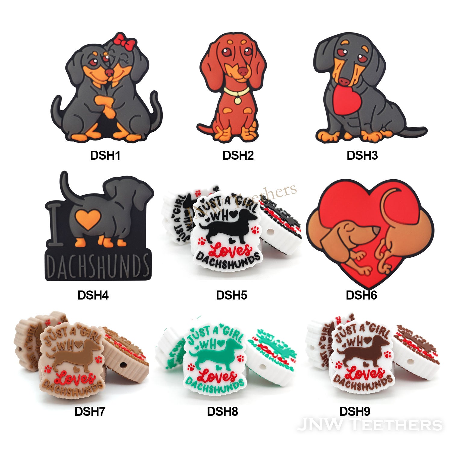 Dachshund Silicone Focal Beads