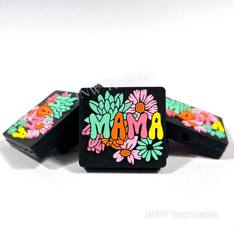 Flowers Mama silicone focal beads