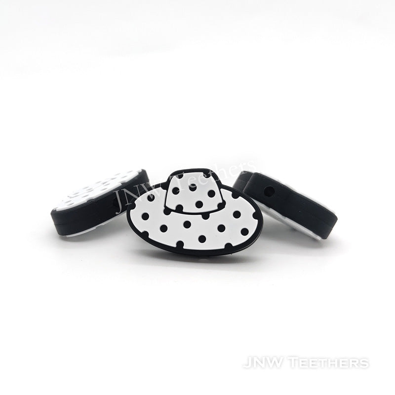 Dalmatian sunhat silicone focal beads