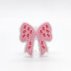 Decorative pink bow silicone focal beads