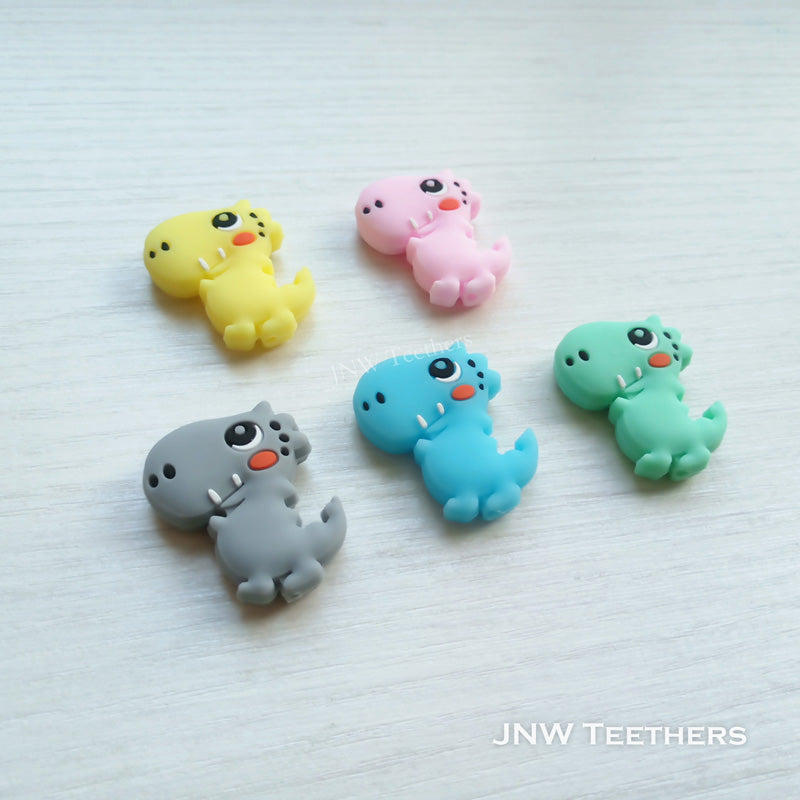 Dino silicone focal beads