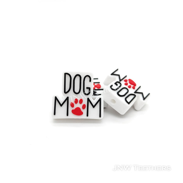 Red Dog Mom Silicone Focal Beads