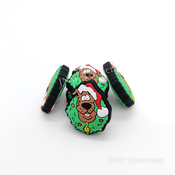 Christmas Dog Silicone Focal Beads