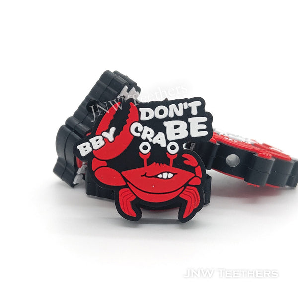 Don't be carbby red crab silicone focal beads