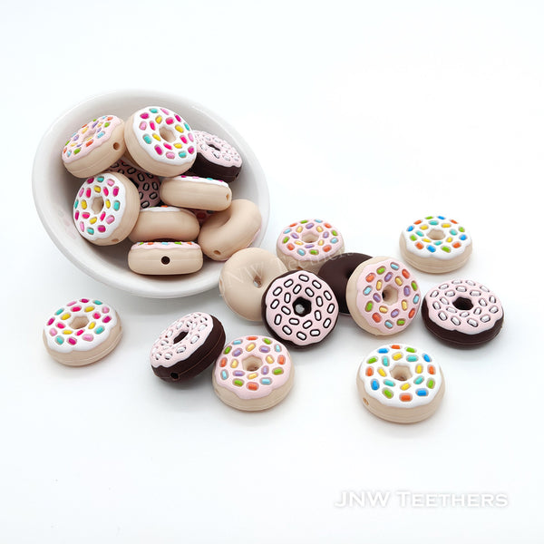 Donut silicone focal beads