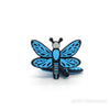 3D dragonfly silicone focal beads blue