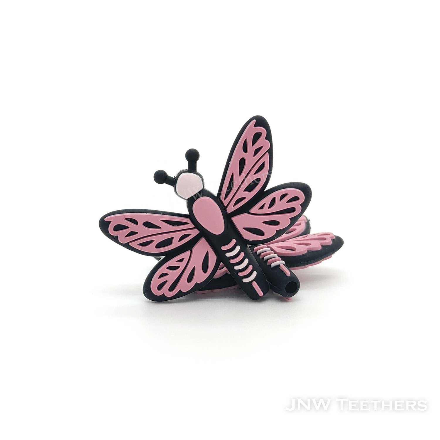 3D dragonfly silicone focal beads pink