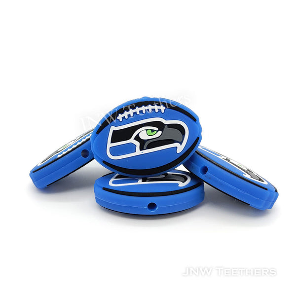 Eagles Blue Football Teams silicone focal beads