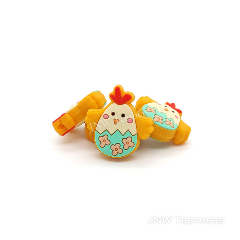 Easter chick silicone focal beads