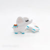 White  Elephant Silicone Beads, Silicone Focal Beads
