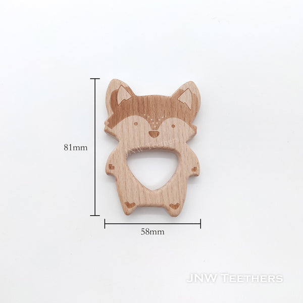 wood fox teethers