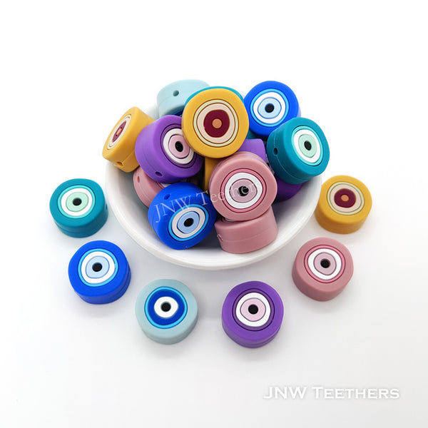 Evil eyes silicone focal beads