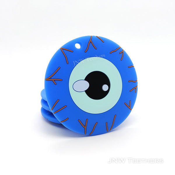 Evil eyes silicone teethers blue