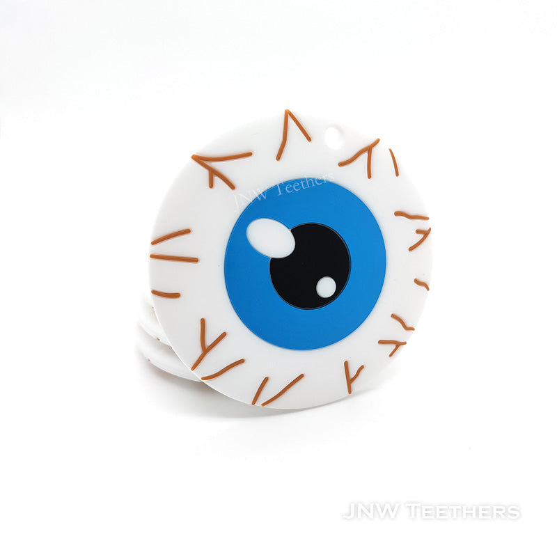 Evil eyes silicone teethers white