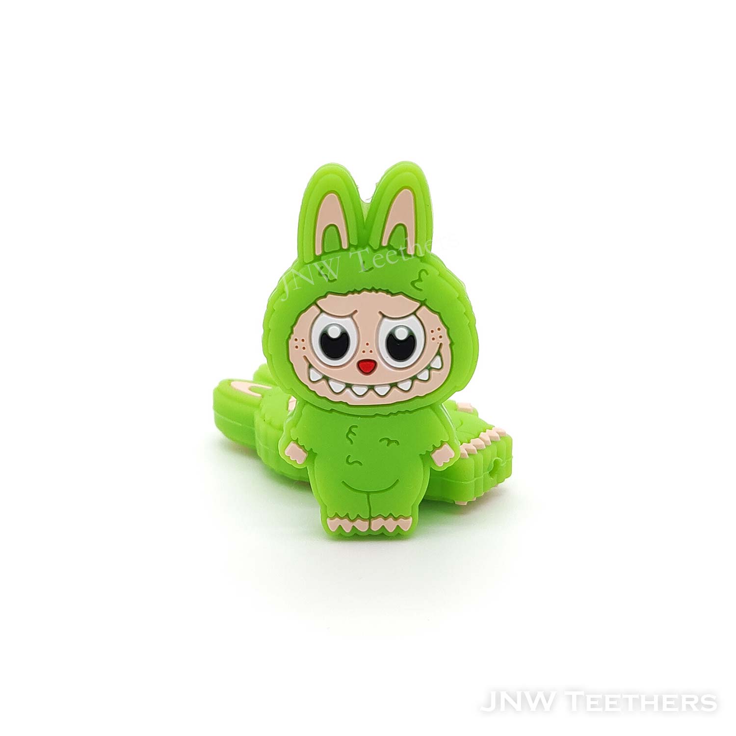 Chartreuse monster doll focal silicone beads