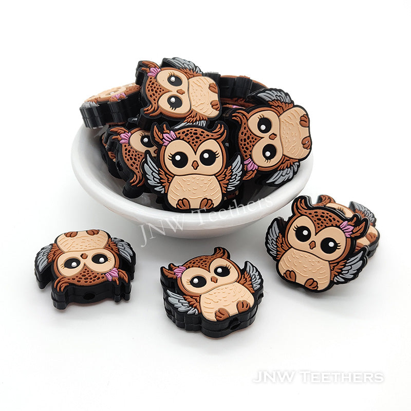 Flying owl silicone focal beads