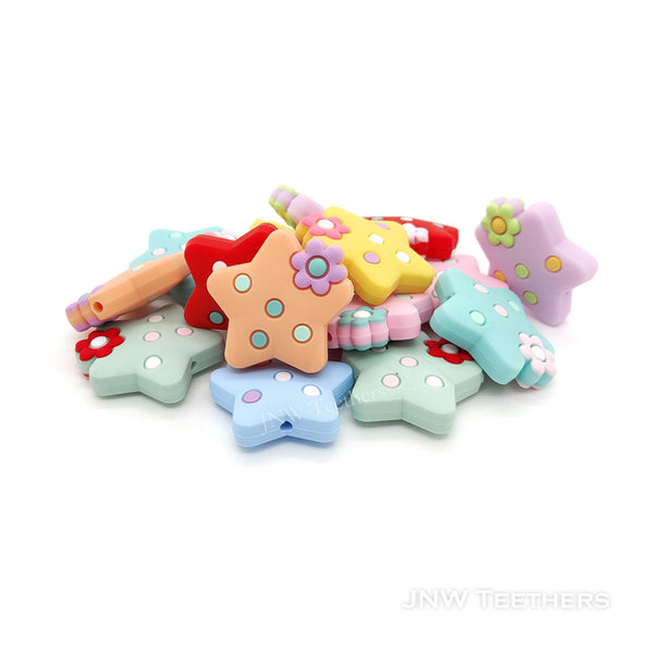 Star silicone focal beads