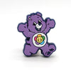 flower bear silicone focal beads purple
