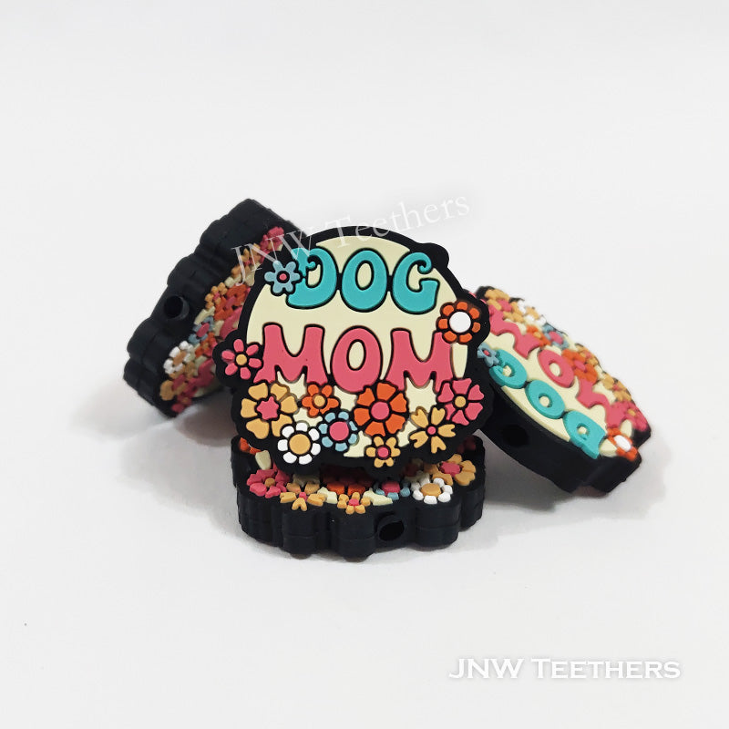 Daisy dog mom silicone focal beads