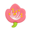 Flowers silicone focal beads blush pink