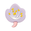 Flowers silicone focal beads lavender