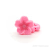 Flowers licone focal beads pink