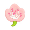 Flowers silicone focal beads pastel pink
