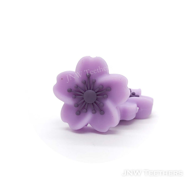 Flowers licone focal beads lavender