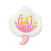 Flowers silicone focal beads white