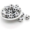 15mm Football Silicone Print Round Beads