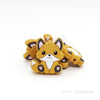 yellow fox silicone focal beads