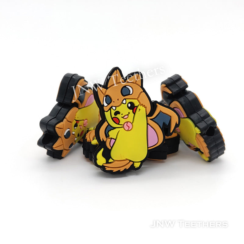 fresh mouse in dragon suit silicone focal beads