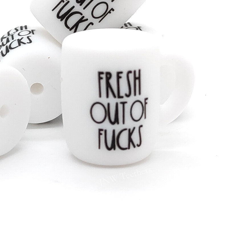 Fresh out of fucks printed coffee mug silicone beads wholesale