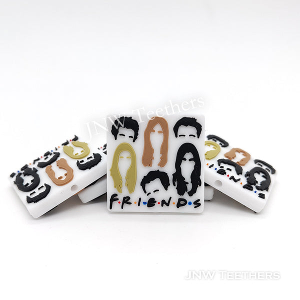 Friends silicone focal beads
