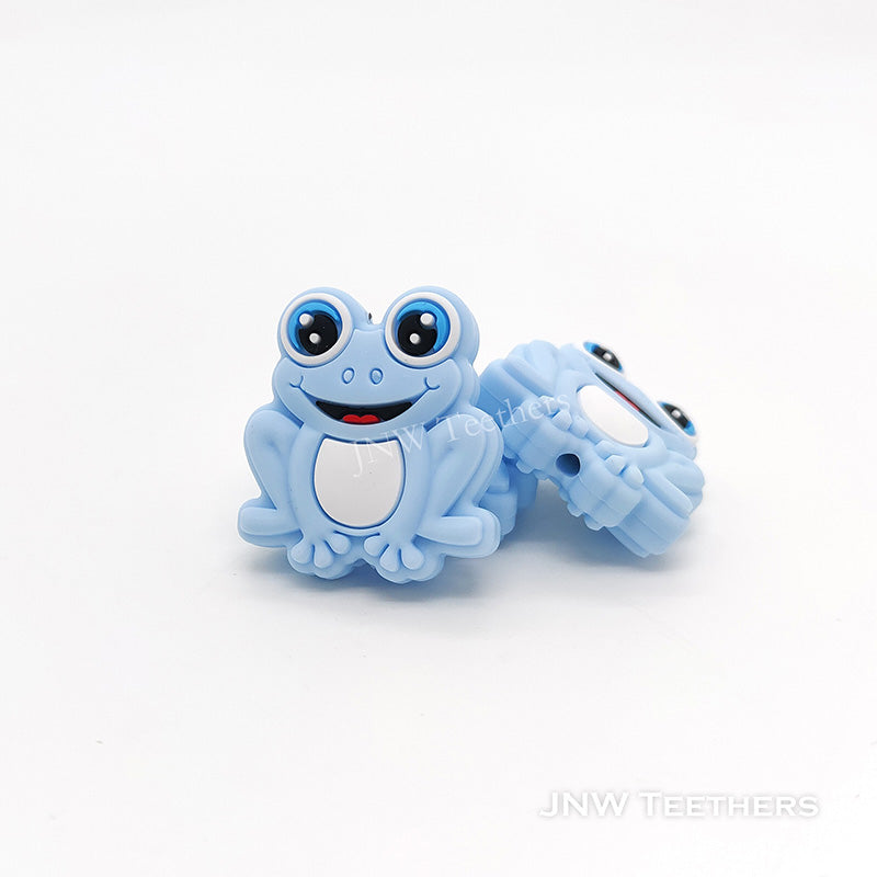 Blue  Frog Silicone Beads
