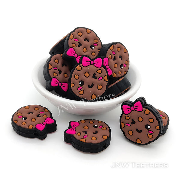 Fushcis bowknot cookie silicone focal beads