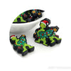 GR08 Grin ch and Christmas tree silicone focal beads