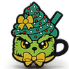 GR14 Grinch inside a pink drink cup silicone focal beads