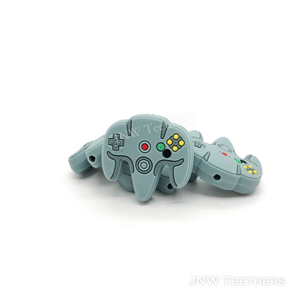 Gray Video game controller silicone focal beads