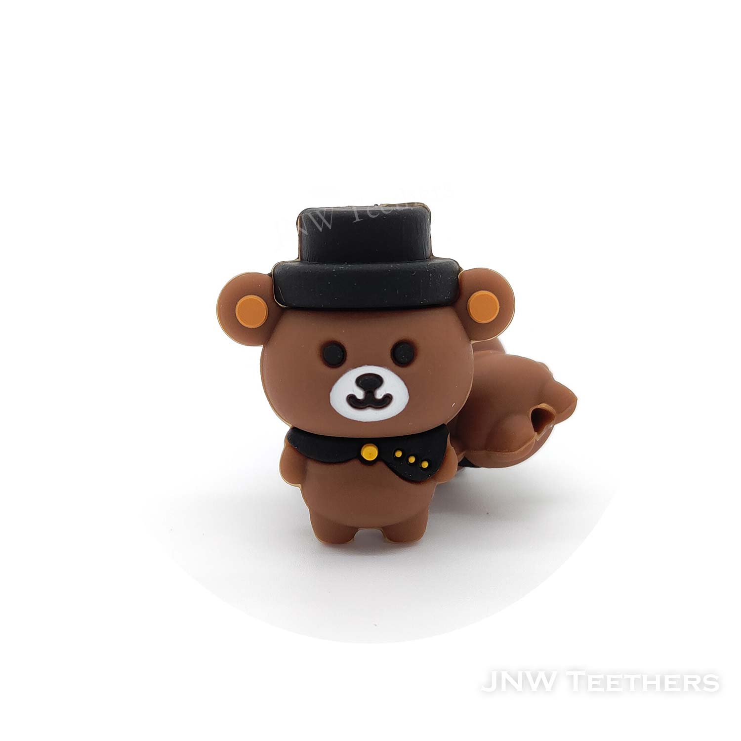 3D Mr Bear silicone figurine beads
