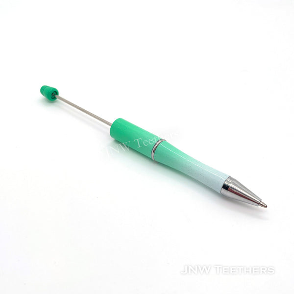 Green Gradient Glitter Plastic Beadable Pens