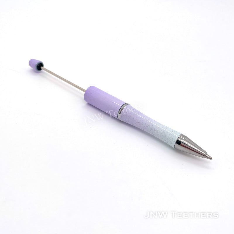 Lilac Gradient Glitter Plastic Beadable Pens