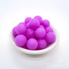 Glow in dark silicone round beads purple